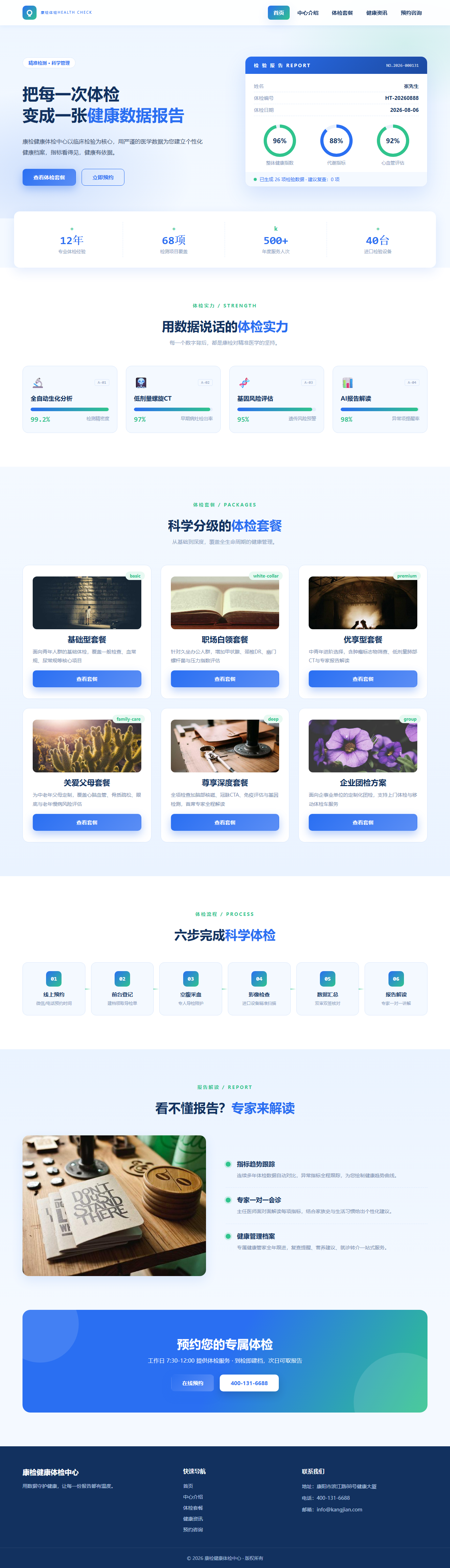 康检健康体检中心（数据仪表风）