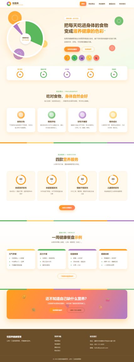 悦营养健康管理（蔬果餐盘风）